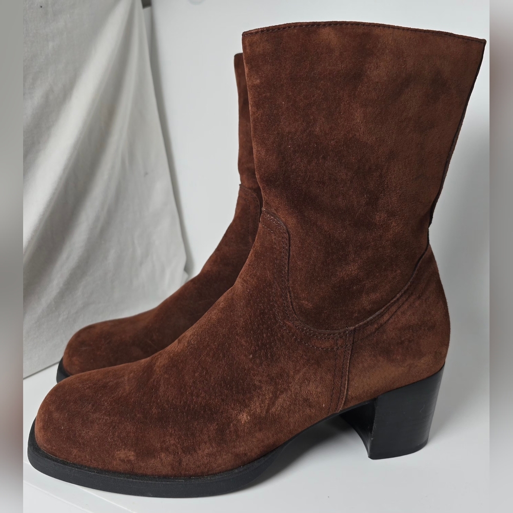 Hush Puppies Brown Suede Ankle Boots 8 1/2
